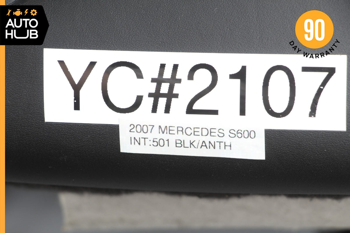 07-09 Mercedes W221 S600 Front Left Driver Side Seat Upper Cushion Black OEM - photo 12