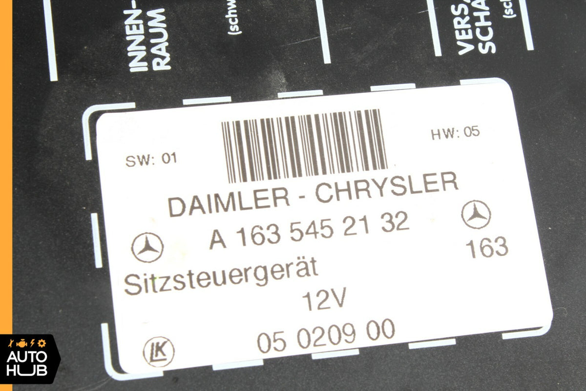 98-05 Mercedes W163 ML320 ML500 Seat Control Module Front Left Or Right OEM - photo 7