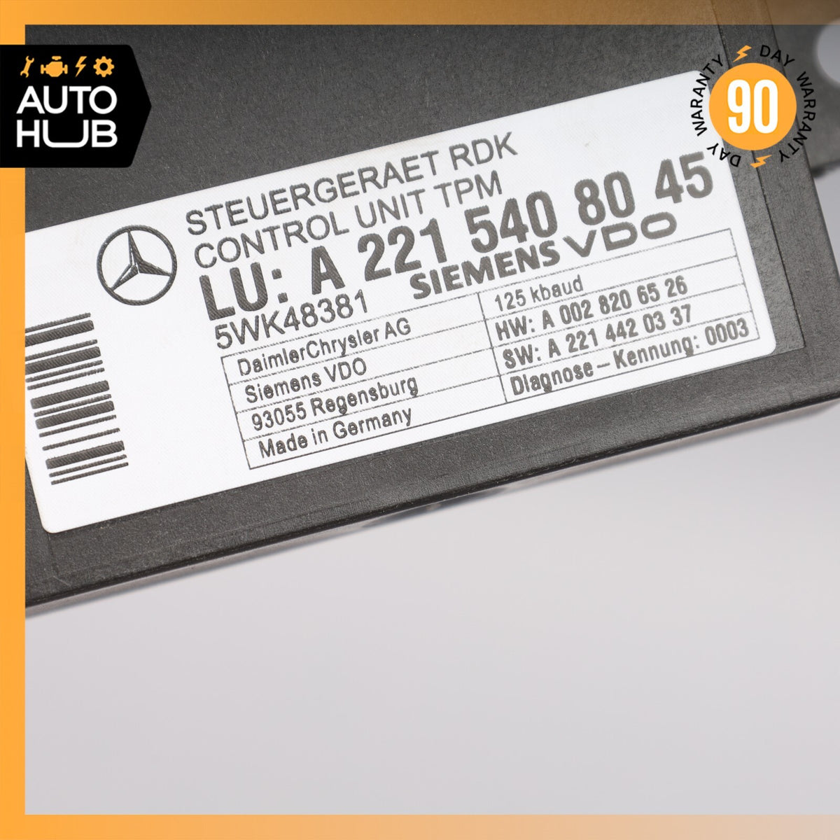 07-14 Mercedes W221 S600 CL550 Tire Pressure Monitor Module 2215408045 OEM - photo 7