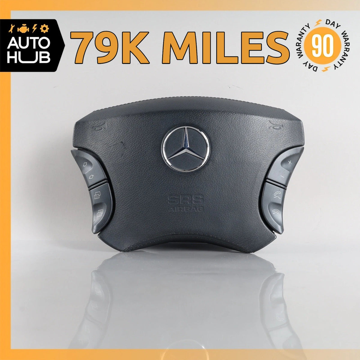 00-06 Mercedes W215 CL500 S350 CL55 AMG Steering Wheel Air Bag Airbag Black OEM - photo 1
