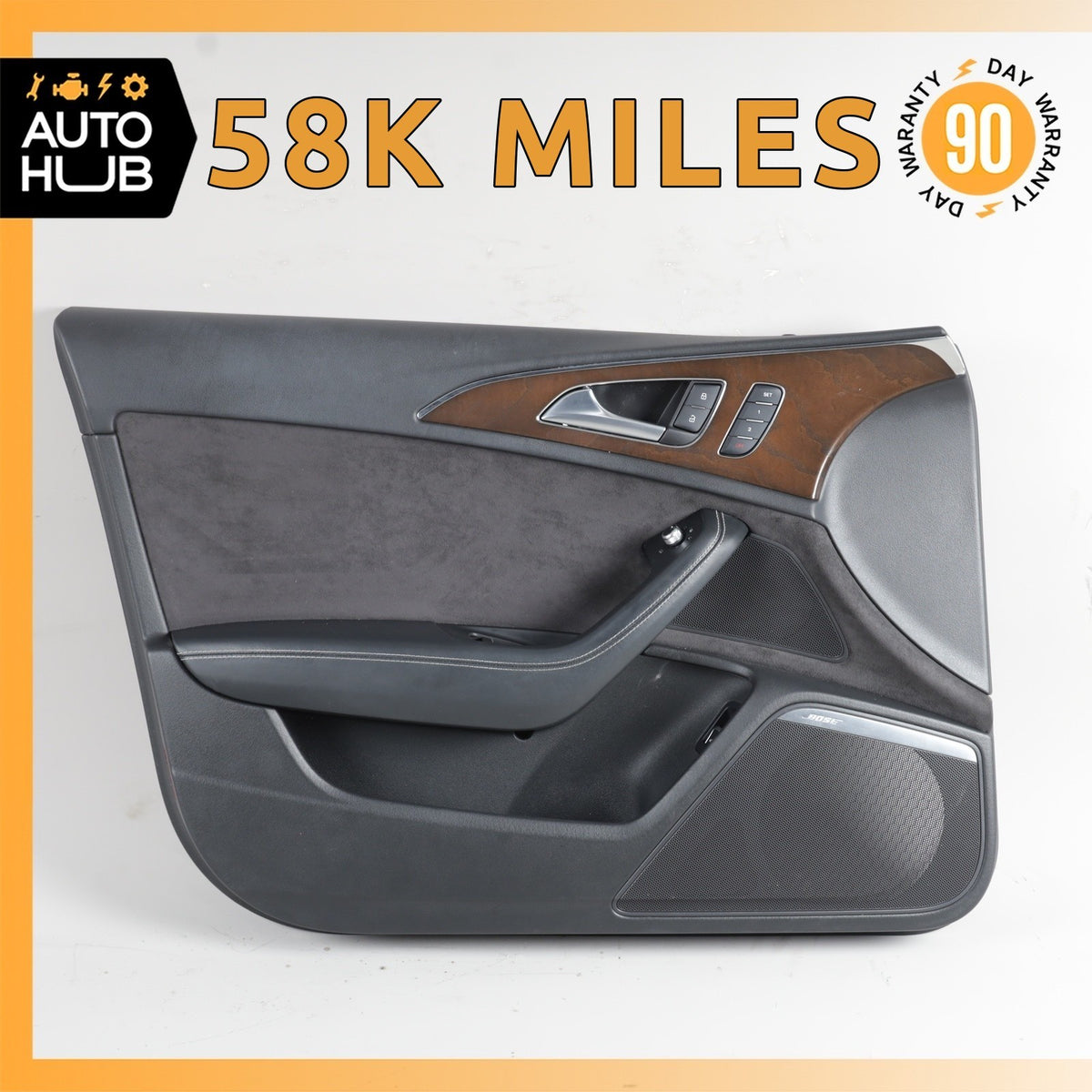 12-18 Audi C7 S6 A6 Front Left Side Interior Door Panel Suede OEM 58k - photo 1