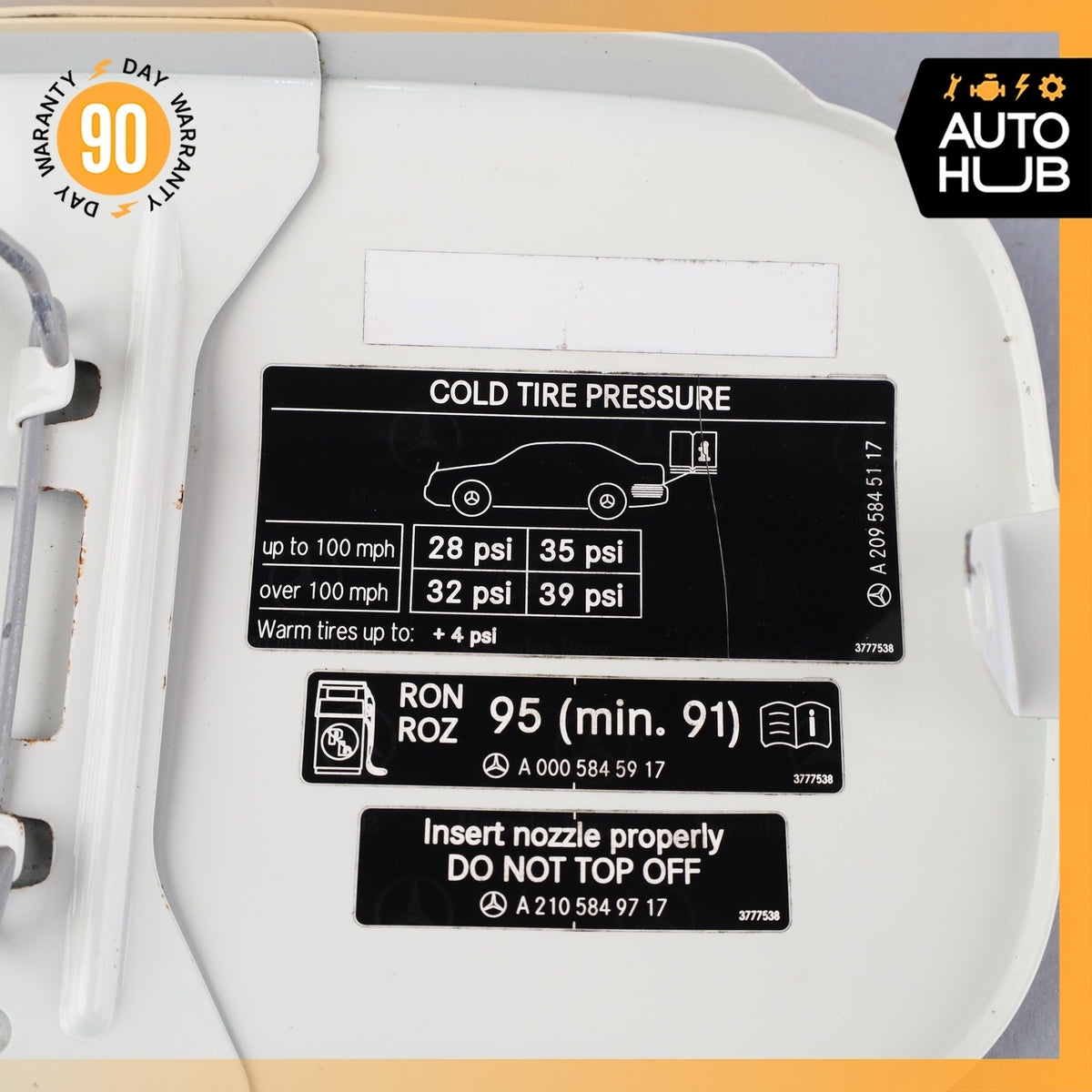 03-09 Mercedes W209 CLK350 CLK320 Convertible Fuel Gas Tank Filler Door Lid OEM - photo 12