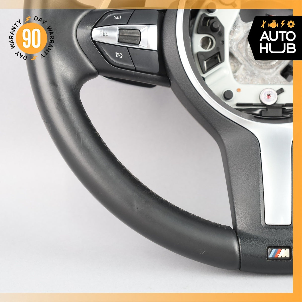 15-19 BMW F15 X5 X3 X6 M Sport Steering Wheel Leather Black OEM 69k - photo 5