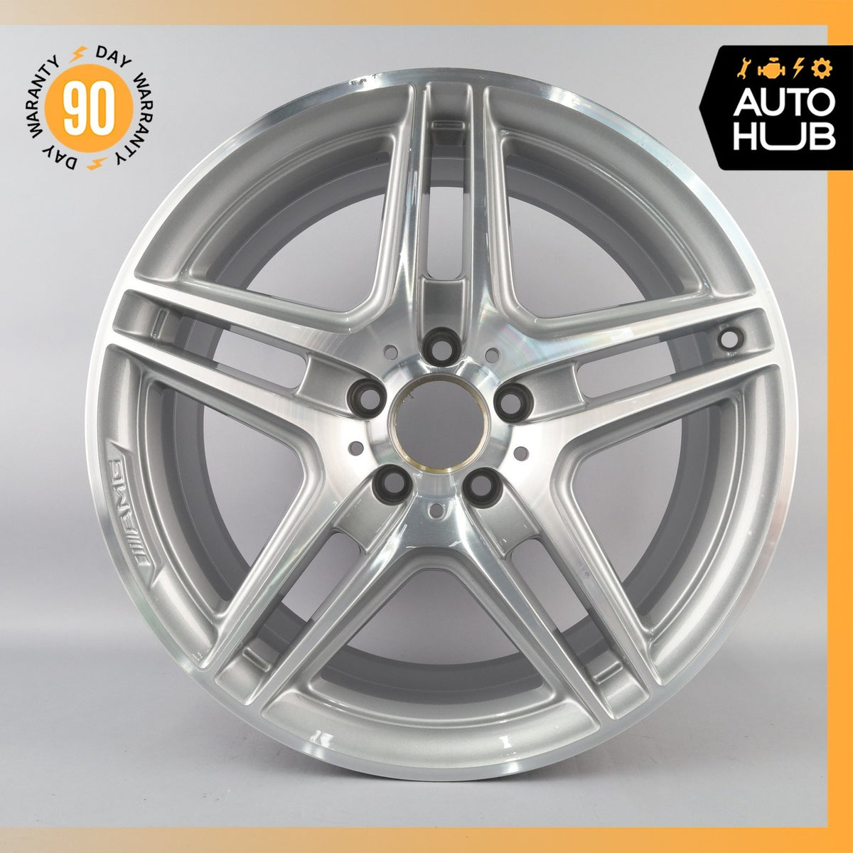 Mercedes W204 C250 C63 AMG 8 x 18 18" Front Wheel Rim 2044014102 OEM - photo 2