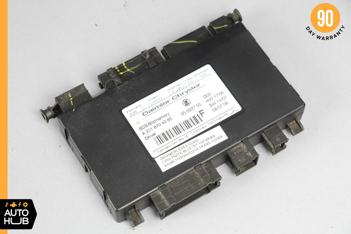 06-11 Mercedes W219 CLS550 ML550 Front Left Seat Adjustment Control Module OEM - photo 1