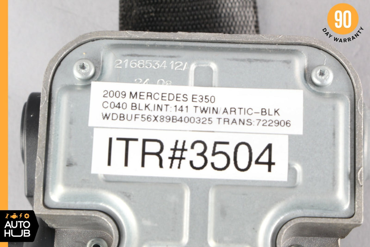 07-09 Mercedes W211 E350 E550 E63 Front Left Driver Side Seat Belt Black OEM - photo 12