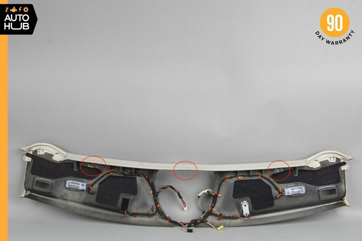 03-06 Mercedes R230 SL500 SL55 Front Window Top Upper Headliner Trim Panel OEM - photo 6