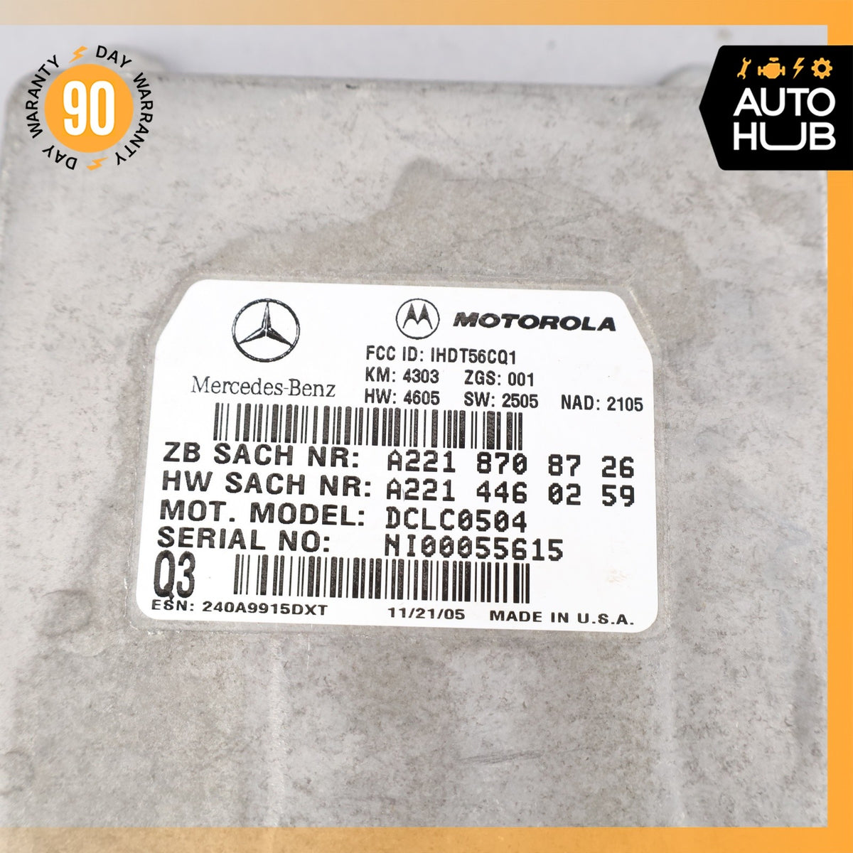 Mercedes W209 CLK500 CLS500 S550 GL450 Voice Communication Control Module OEM - photo 9