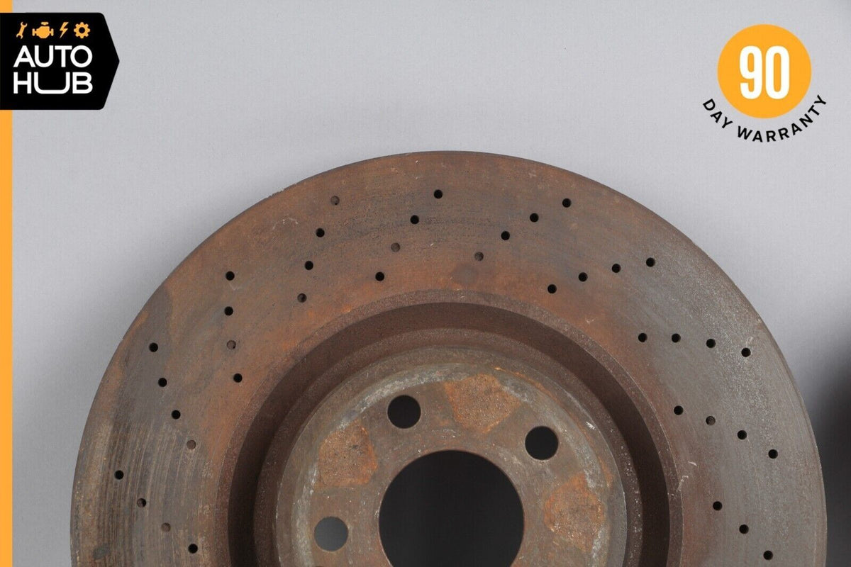 Mercedes W218 CLS550 Front Left & Right Drilled Disc Brake Rotors Set of 2 OEM - photo 2