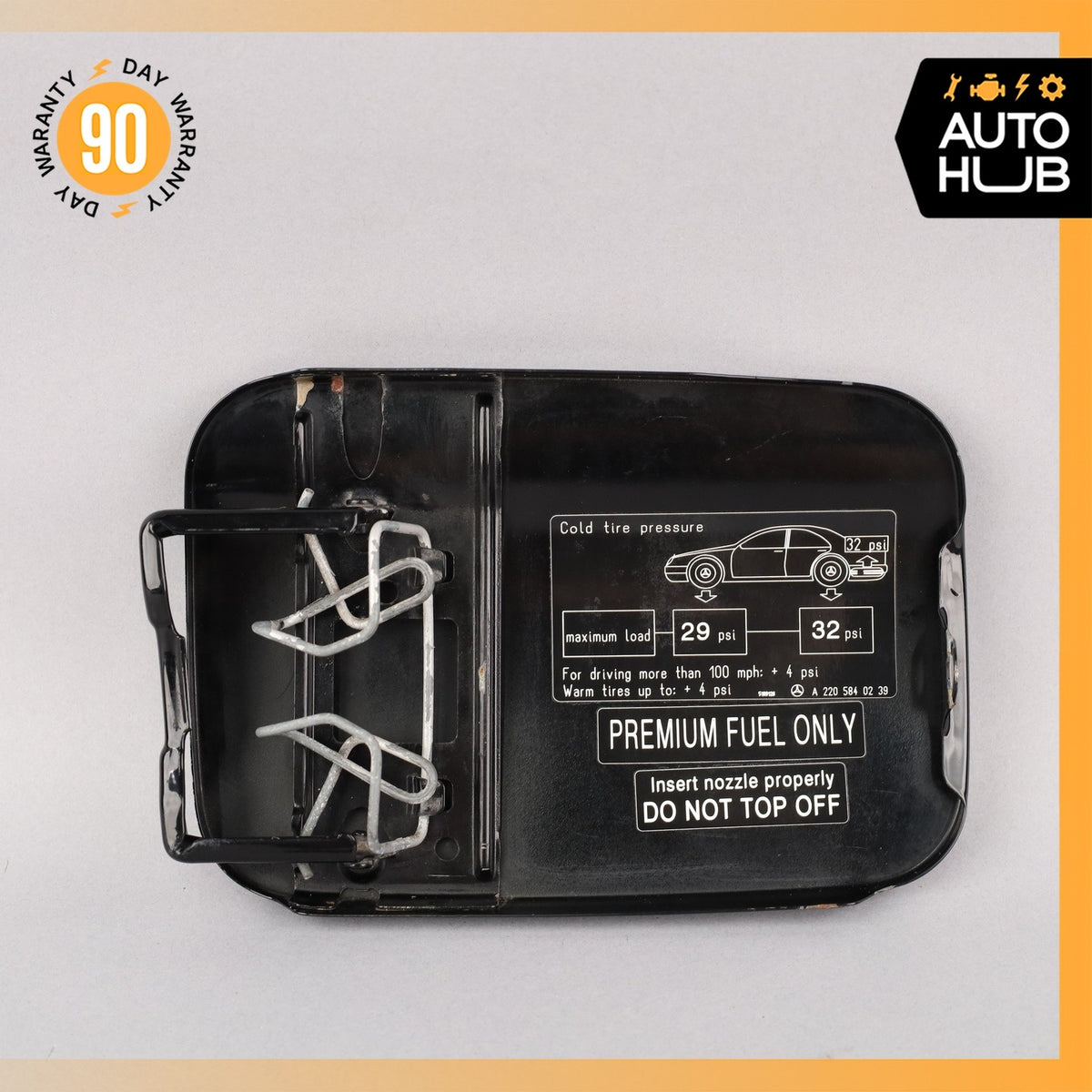 00-06 Mercedes W220 S600 S430 S500 Fuel Gas Tank Door Lid Cover Black OEM - photo 5