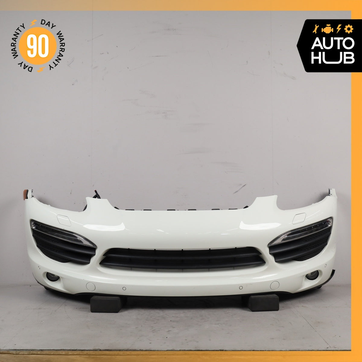 11-14 Porsche Cayenne 958 Front Bumper Cover Assembly White OEM - photo 1