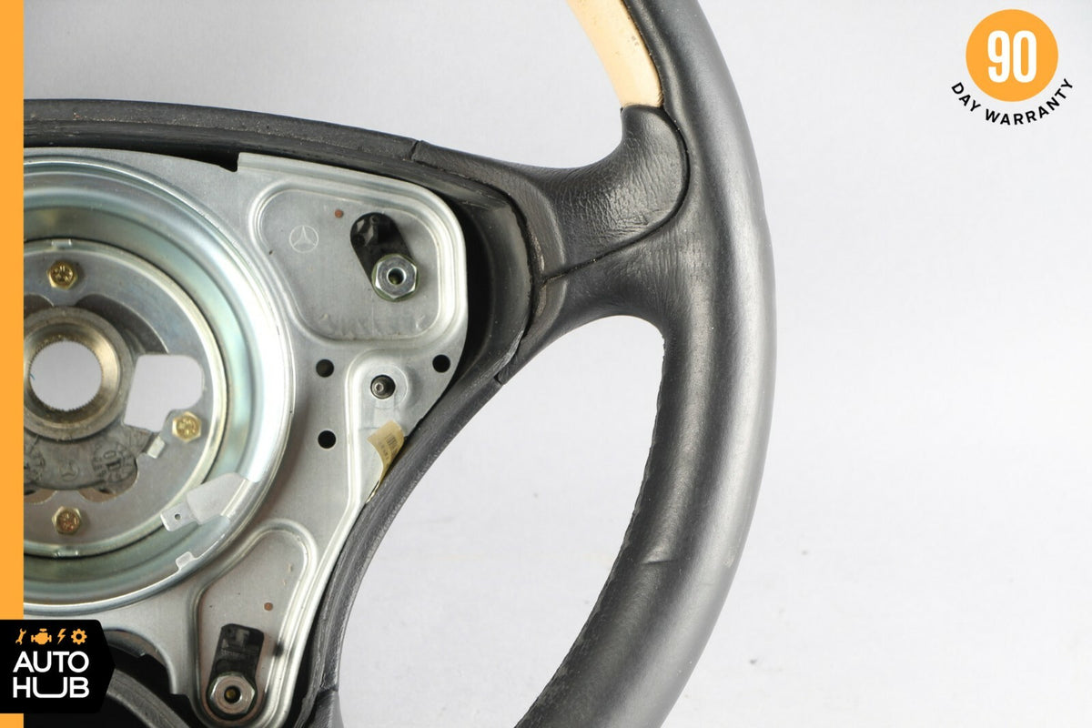 01-04 Mercedes R170 SLK230 SLK320 Driver Steering Wheel Black Beige Two Tone OEM - photo 5