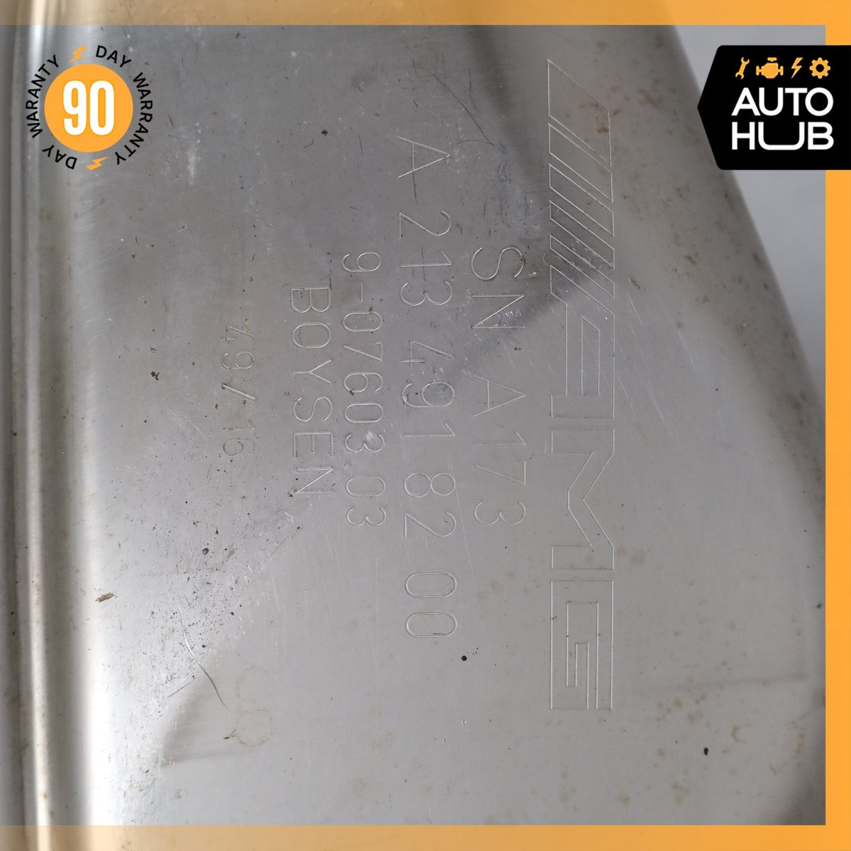 17-18 Mercedes W213 E43 AMG Left & Right Side Exhaust Muffler Mufflers OEM 77k - photo 6