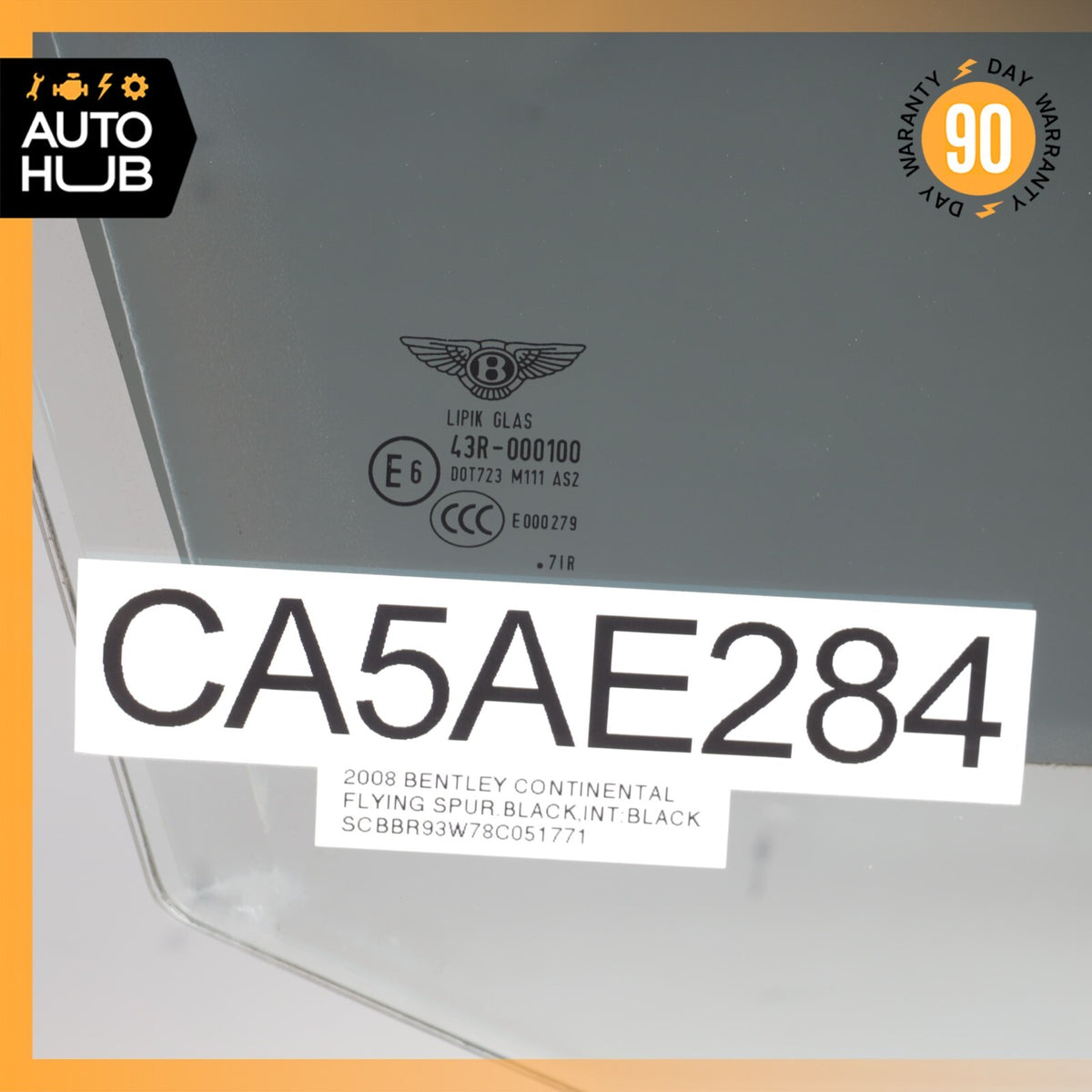 06-13 Bentley Continental Flying Spur Front Right Side Door Window Glass OEM - photo 17