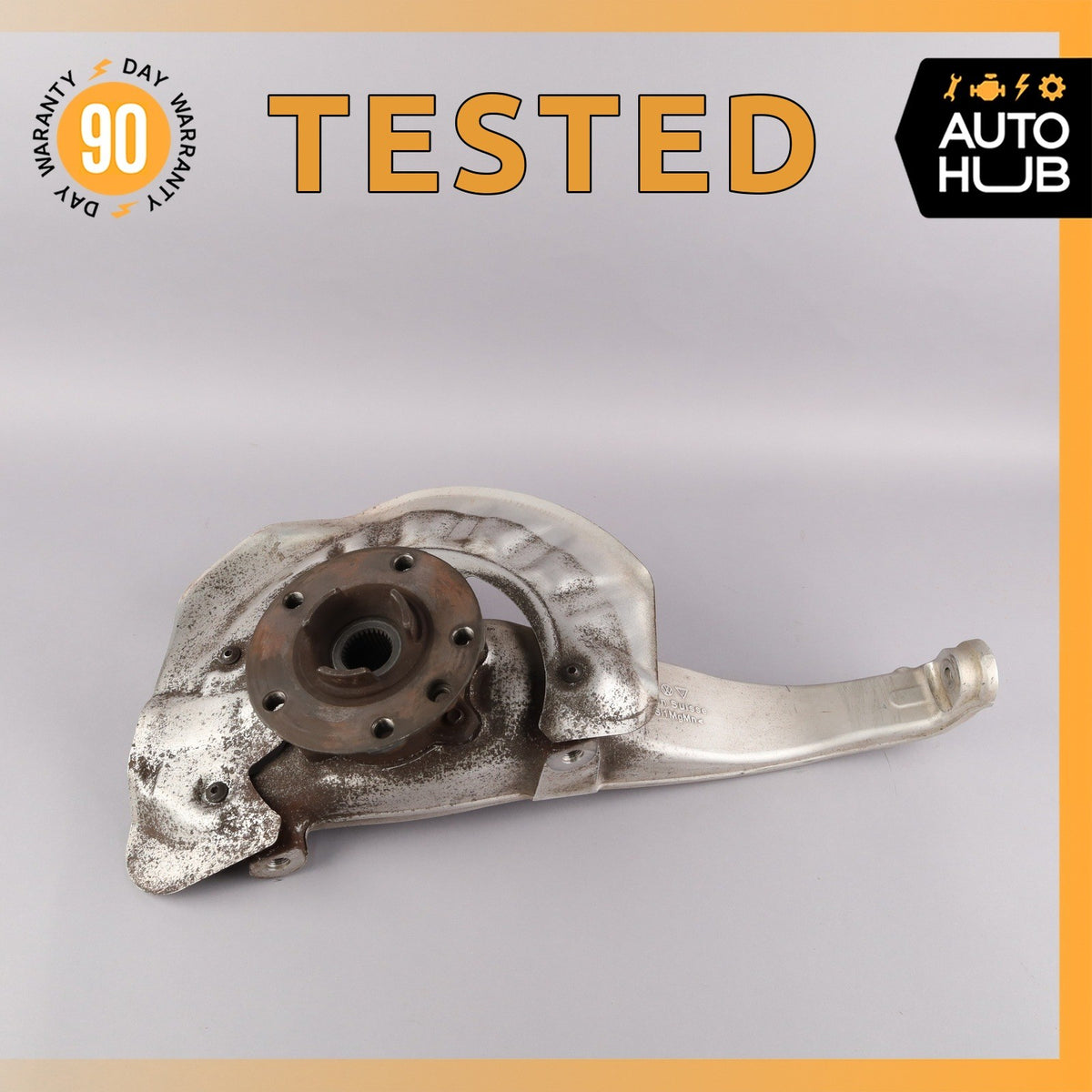 11-18 Porsche Cayenne 958 Front Right Knuckle Spindle 7P0615312B OEM - photo 1