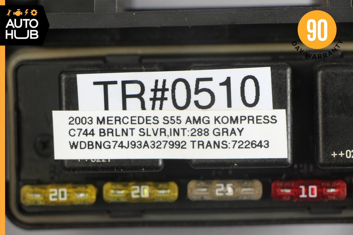 00-06 Mercedes W220 S55 AMG CL500 S600 CL600 Front Relay Fuse Box 2205450301 OEM - photo 10