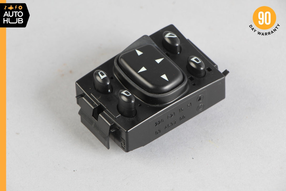 00-06 Mercedes W220 S430 CL55 AMG Side Rear View Mirror Adjust Switch Button OEM - photo 2