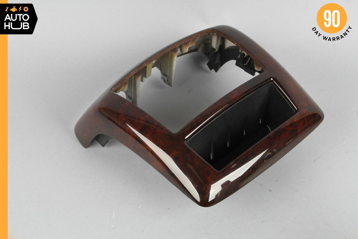 07-13 Mercedes W221 S550 S63 Center Console Rear AC Control Trim Bezel Wood OEM - photo 4