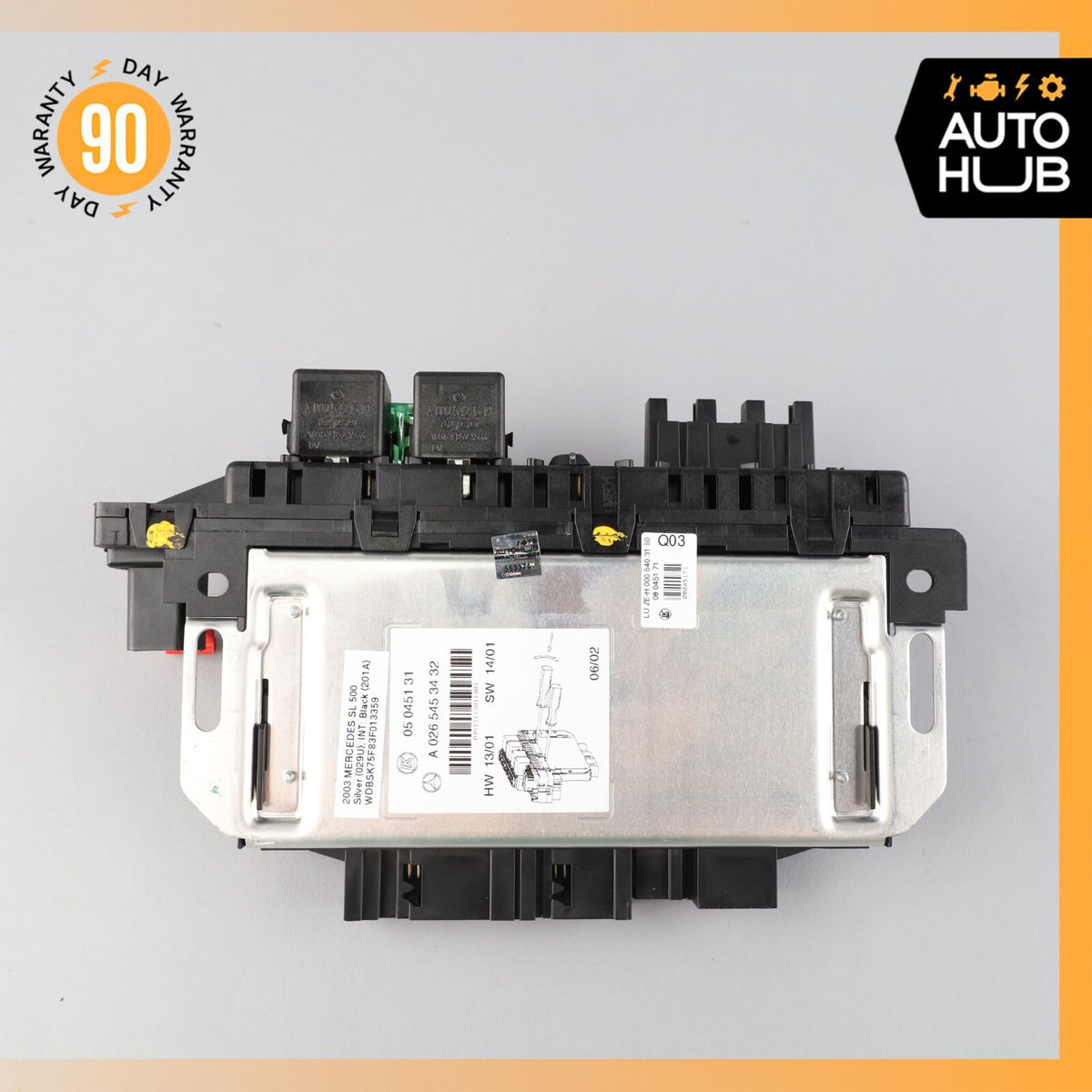 03-12 Mercedes R230 SL500 SL55 AMG SL550 Rear SAM Fuse Box Relay Module OEM 68k - photo 2