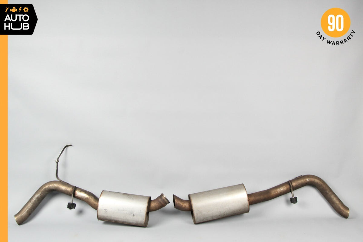 04-06 Mercedes W220 S55 AMG Exhaust Central Resonator Mid Pipe Silencer Set OEM - photo 1