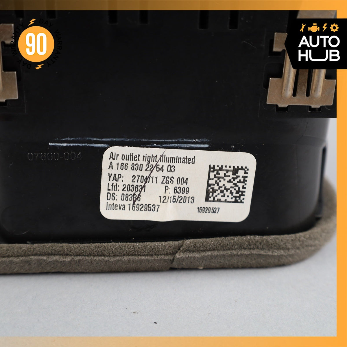 12-16 Mercedes W166 ML350 ML550 Dash AC A/C Air Vent Grill Right Side OEM 84k - photo 9