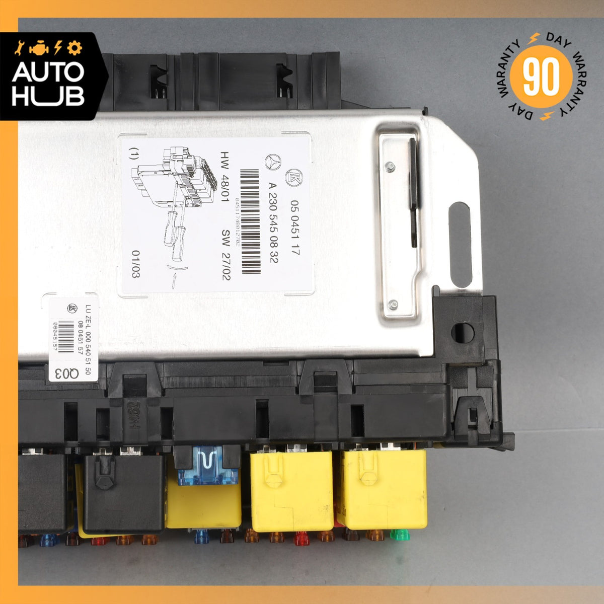 03-12 Mercedes R230 SL500 SL55 AMG Front Left SAM Fuse Box Control Module OEM - photo 19