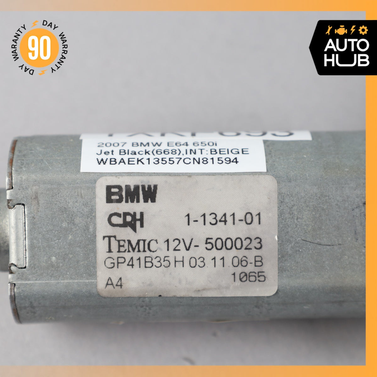 BMW E64 650i M3 Front Left Side Seat Backrest Adjustment Control Motor OEM 71k - photo 10