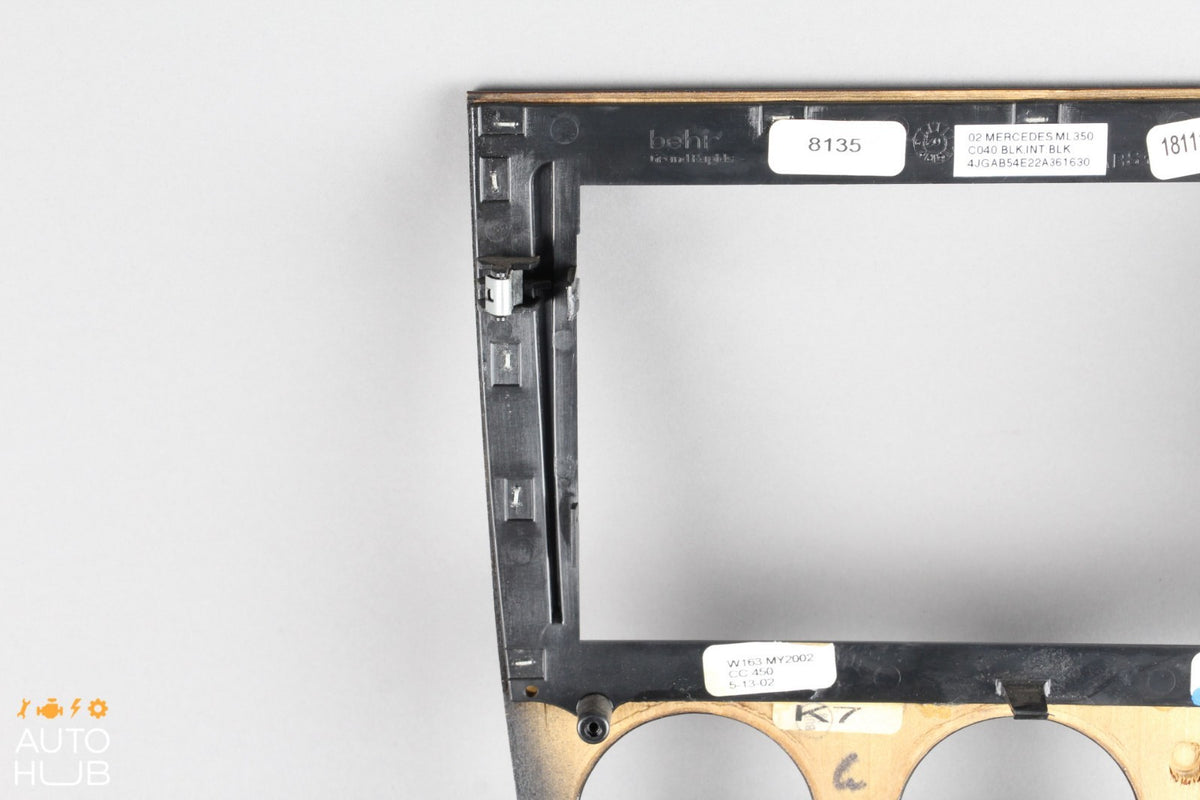 02-05 Mercedes W163 ML320 ML350 ML500 Center Console Trim Bezel Wood OEM - photo 10