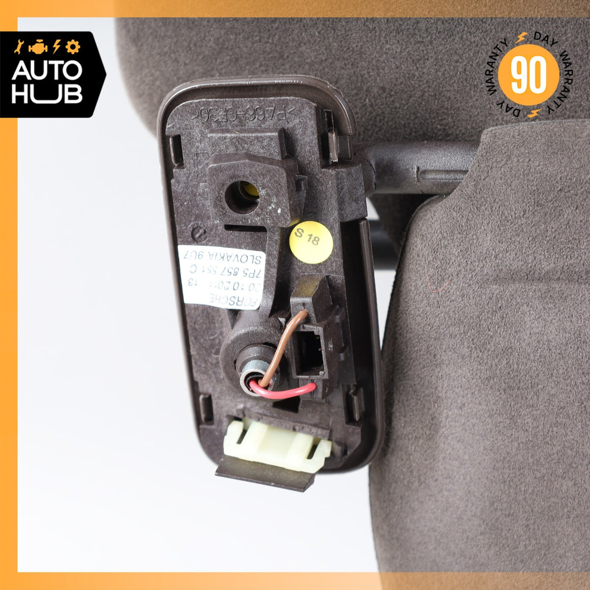 11-18 Porsche Cayenne 958 Sun Visor Sunvisor Left Side Suede Brown OEM - photo 9