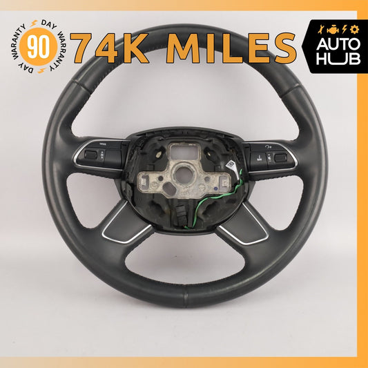 Audi 8R Q5 4-Spoke Steering Wheel w/ Switch Black 8R0419091BD OEM - photo 1