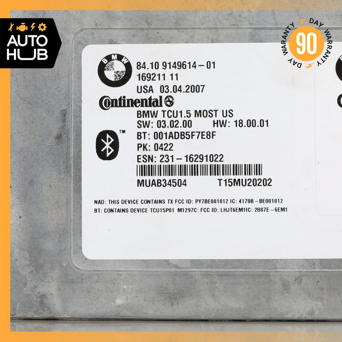 BMW E90 328i 128i 650i Bluetooth Telematics Module 84109149614 OEM 67k - photo 7