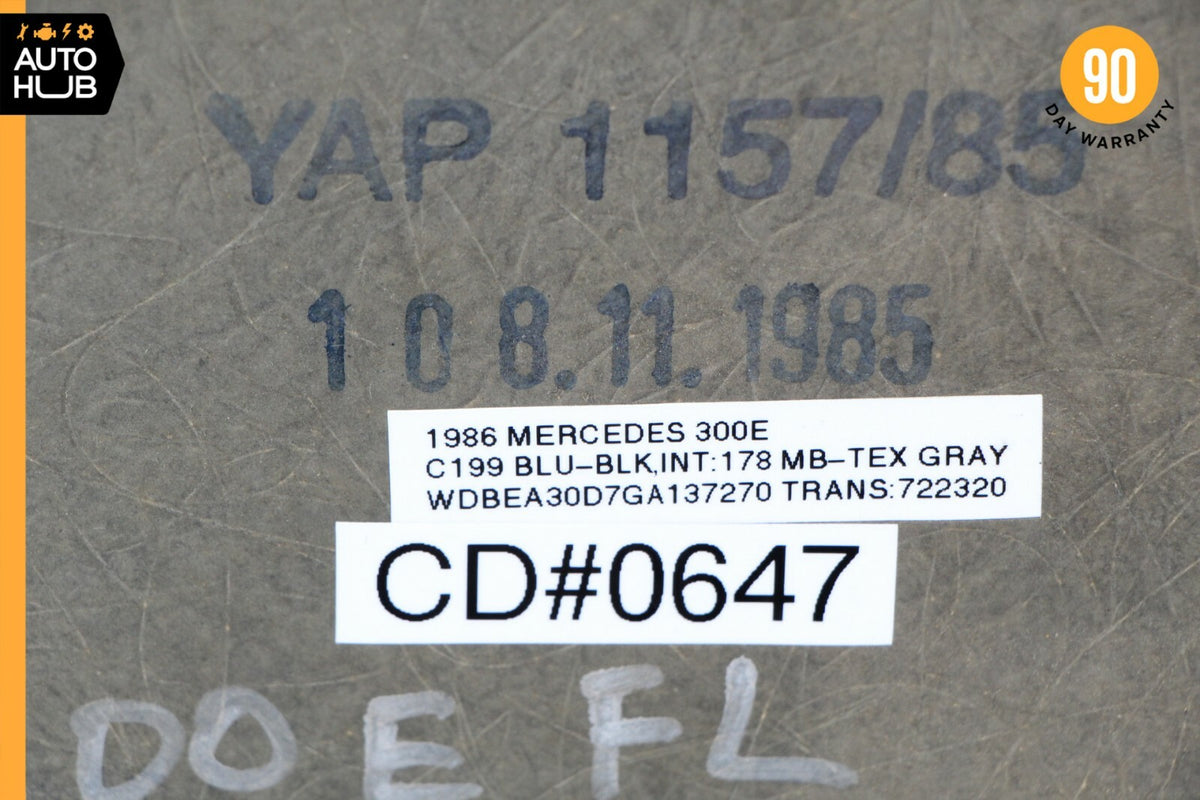86-95 Mercedes W124 300E 300CE Back Panel Seat Cover Front Left or Right Gray - photo 12