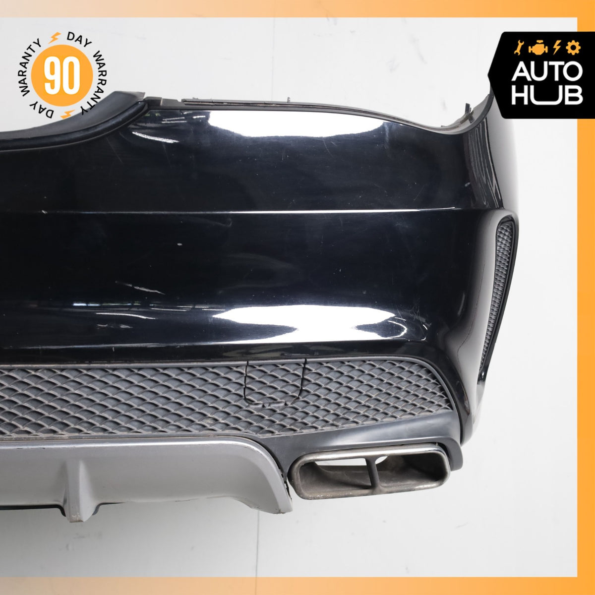 14-16 Mercedes W117 CLA45 AMG Sport Rear Bumper Cover Assembly Night Black OEM - photo 8