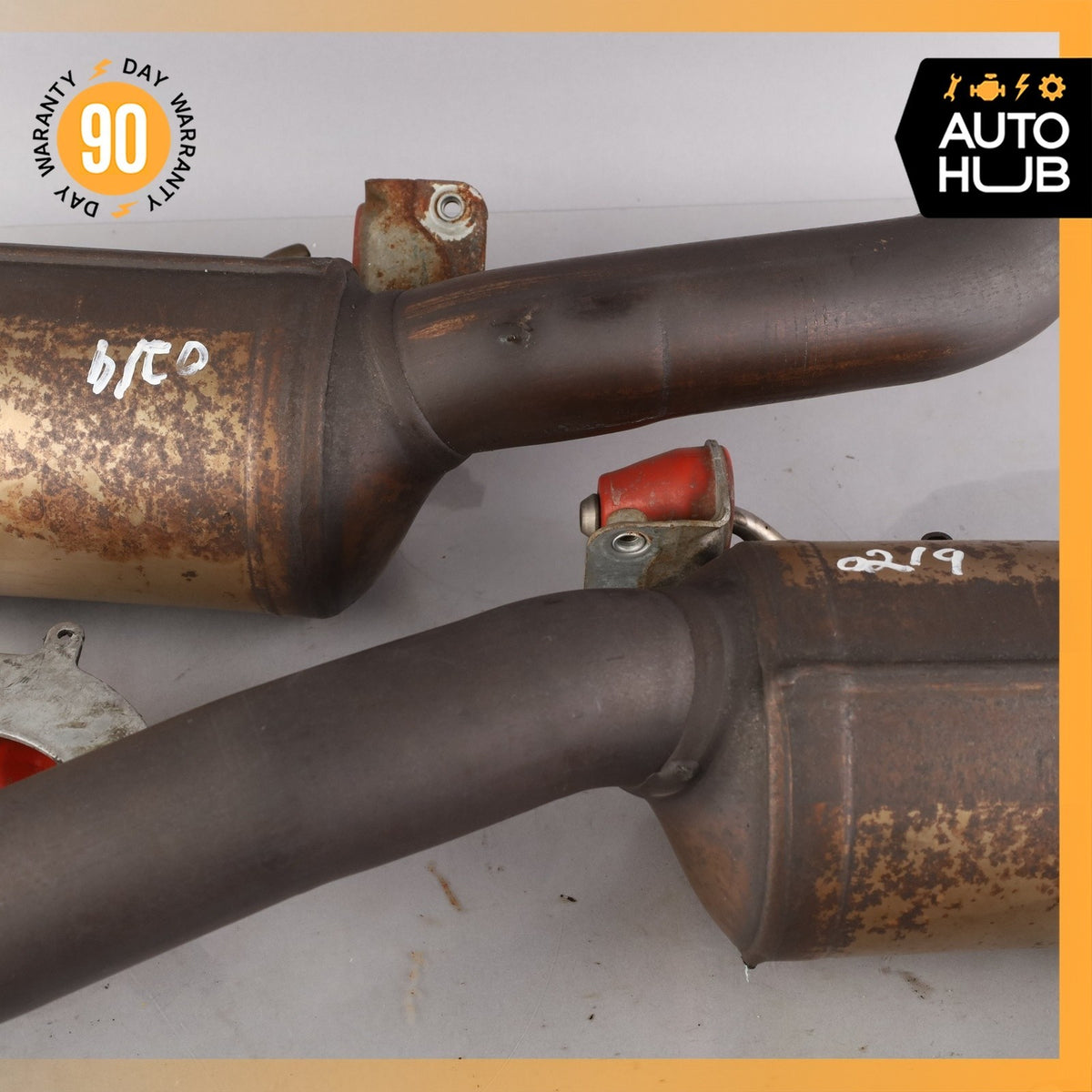 Porsche Cayenne 955 Turbo Rear Engine Exhaust Downpipe Left & Right Side Set OEM - photo 5