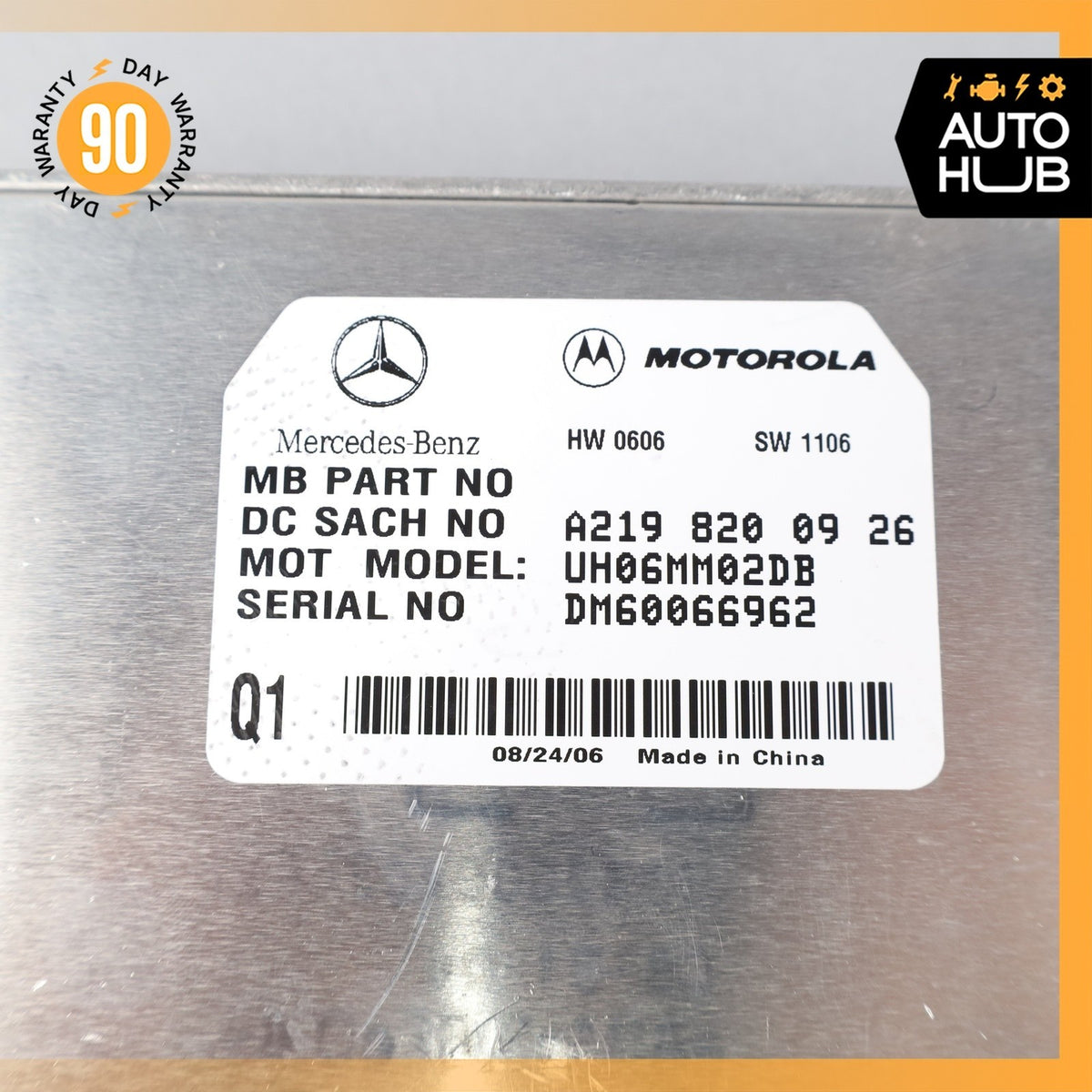 06-12 Mercedes R230 SL550 E350 Communication Control Module 2198200926 OEM - photo 8