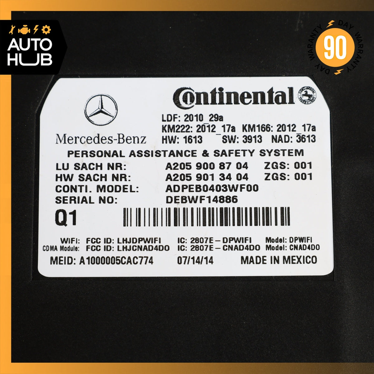 15-17 Mercedes W205 C300 E400 CLS550 Tele Aid Control Module 2059008704 OEM - photo 9
