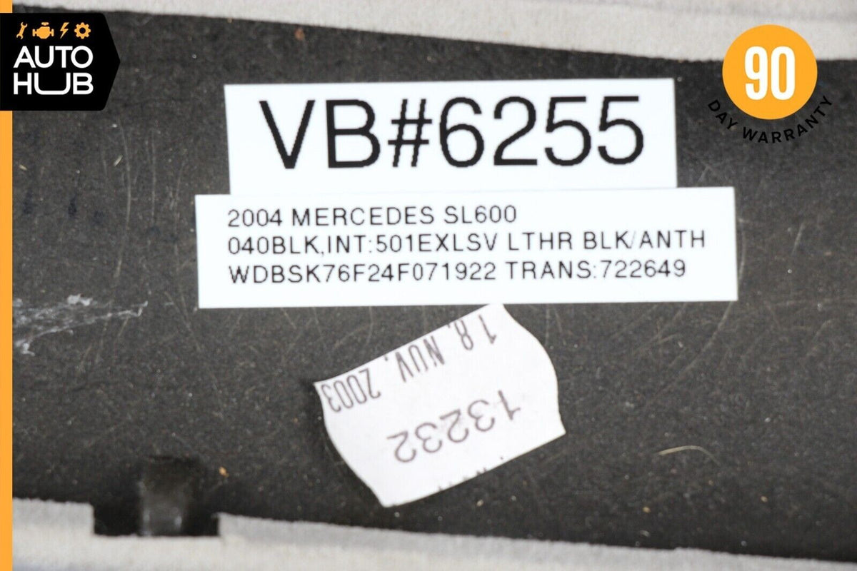 03-12 Mercedes R230 SL600 SL550 Rear Window Headliner Trim Suede Gray OEM - photo 12