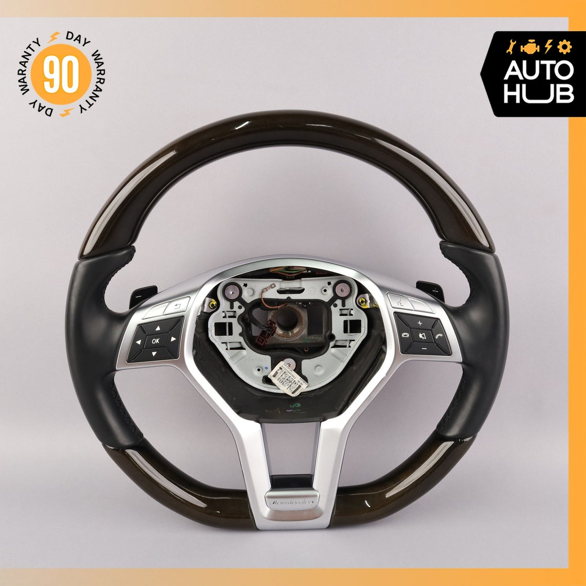 12-18 Mercedes R231 SL400 SL550 Steering Wheel Flat Bottom w/Paddle Shifters OEM - photo 2