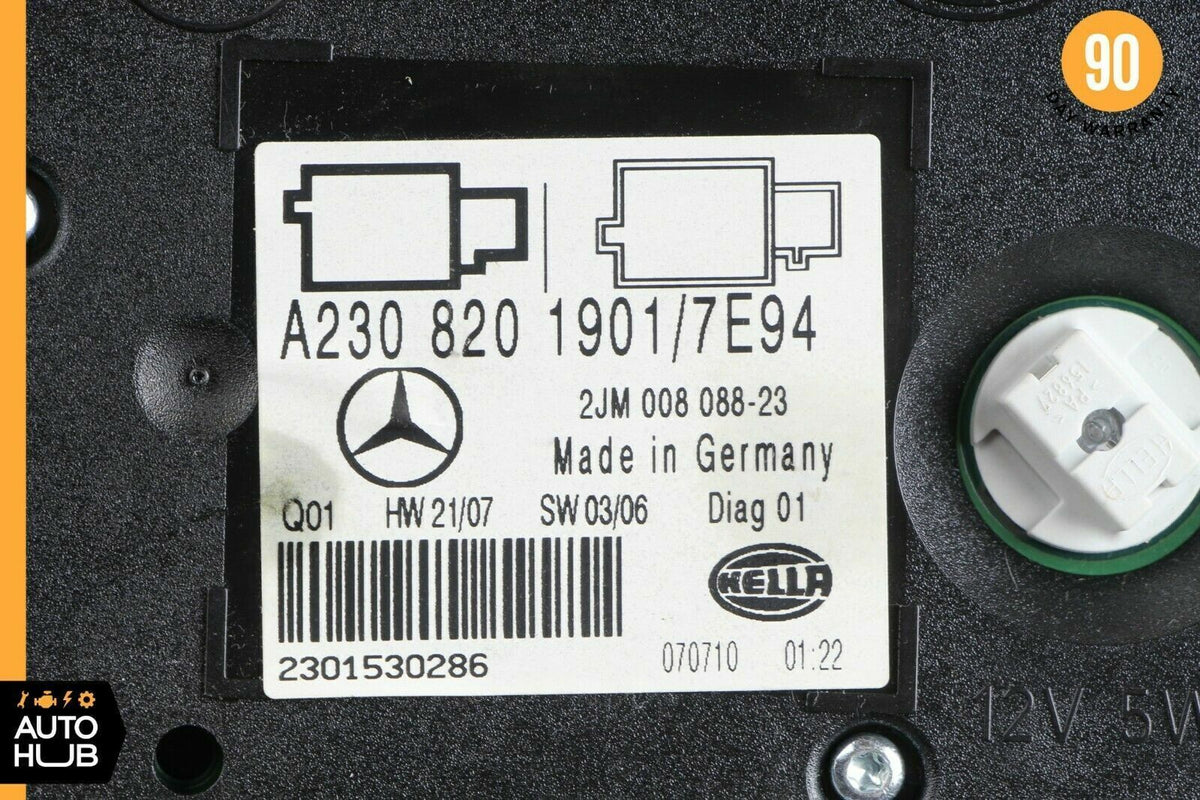05-12 Mercedes R230 SL550 SL55 AMG Interior Overhead Dome Reading Light Gray OEM - photo 11