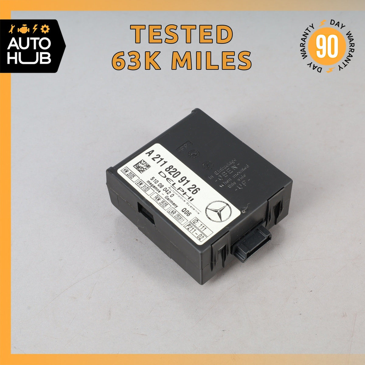 00-12 Mercedes R171 SLK350 SL500 E320 Anti Theft Alarm Module 2118209126 OEM - photo 1