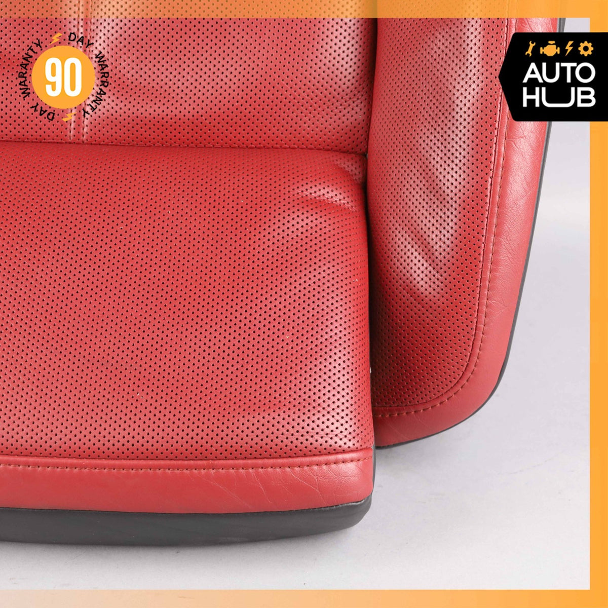 15-18 Porsche Macan 95B Front Left Lower Bottom Seat Cushion Leather Red OEM - photo 5