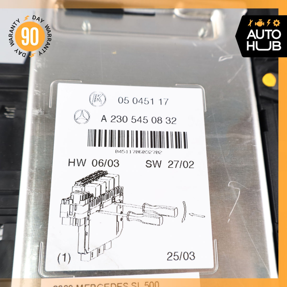 03-12 Mercedes R230 SL500 SL55 AMG Front Left SAM Fuse Box Control Module OEM - photo 9