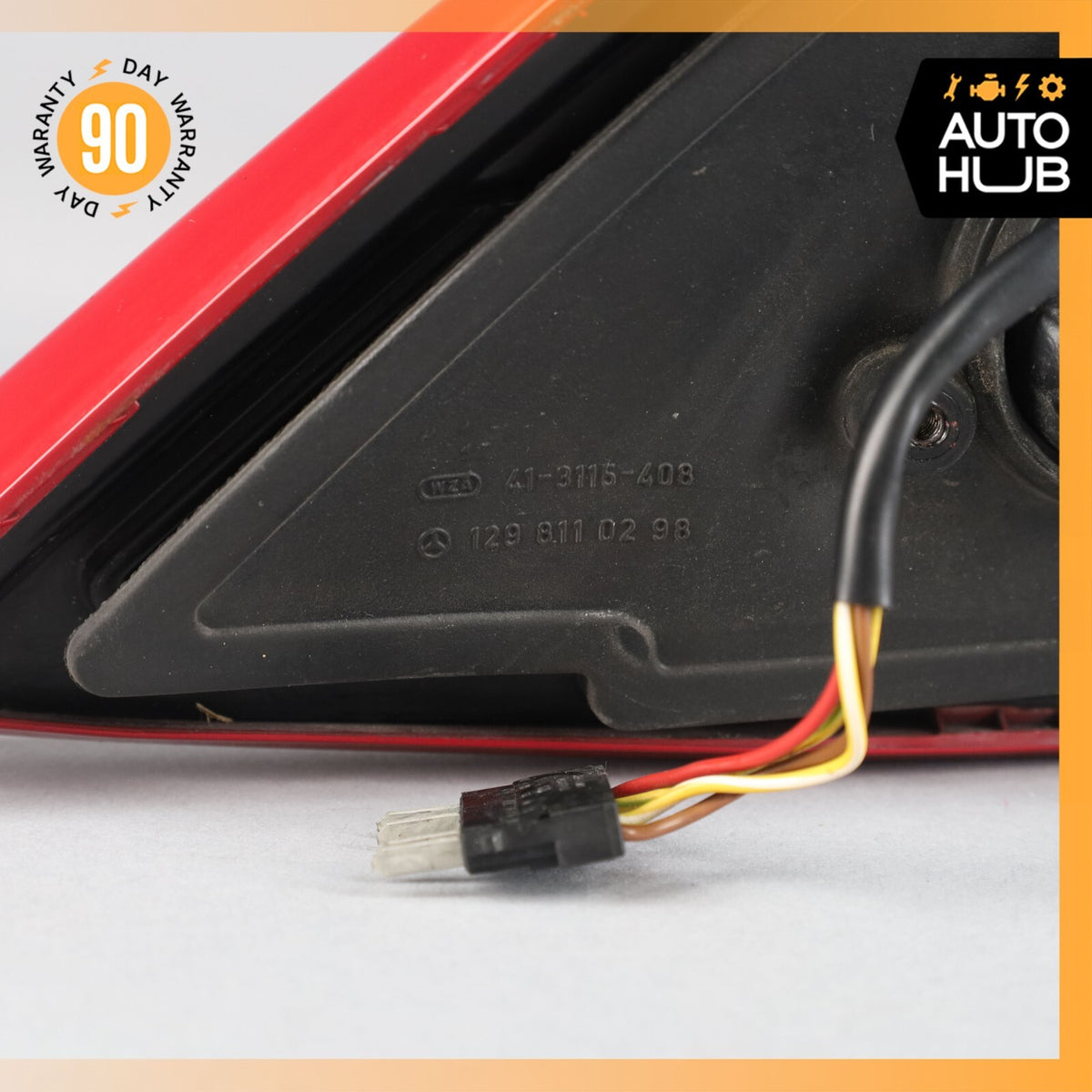 90-96 Mercedes R129 SL500 SL320 300SL Side View Door Mirror Right Side Red OEM - photo 13