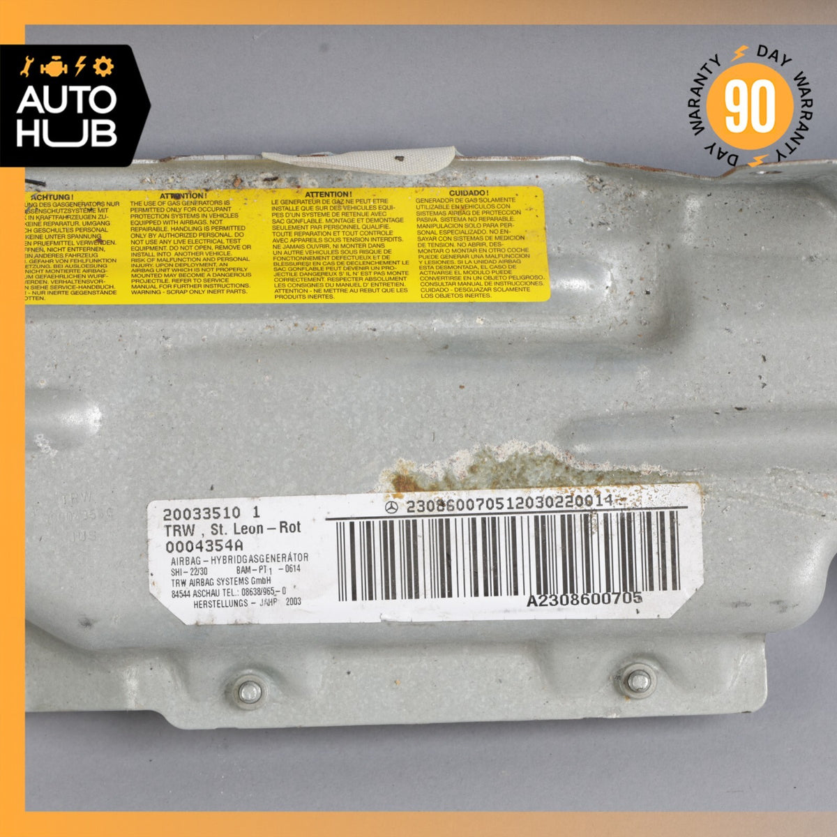 03-12 Mercedes R230 SL500 SL55 AMG Knee Airbag Air Bag Left Driver Side OEM - photo 9