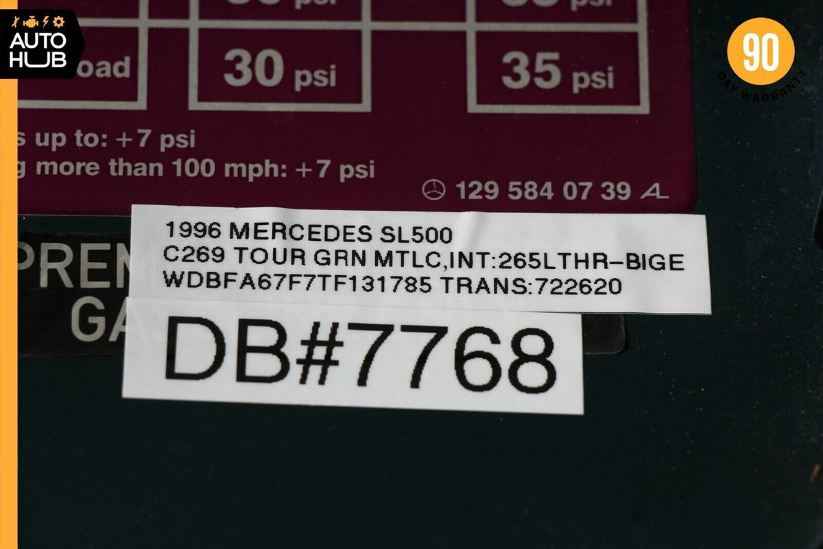 90-02 Mercedes R129 SL500 SL320 SL600 Fuel Gas Tank Door Lid Cover OEM - photo 8