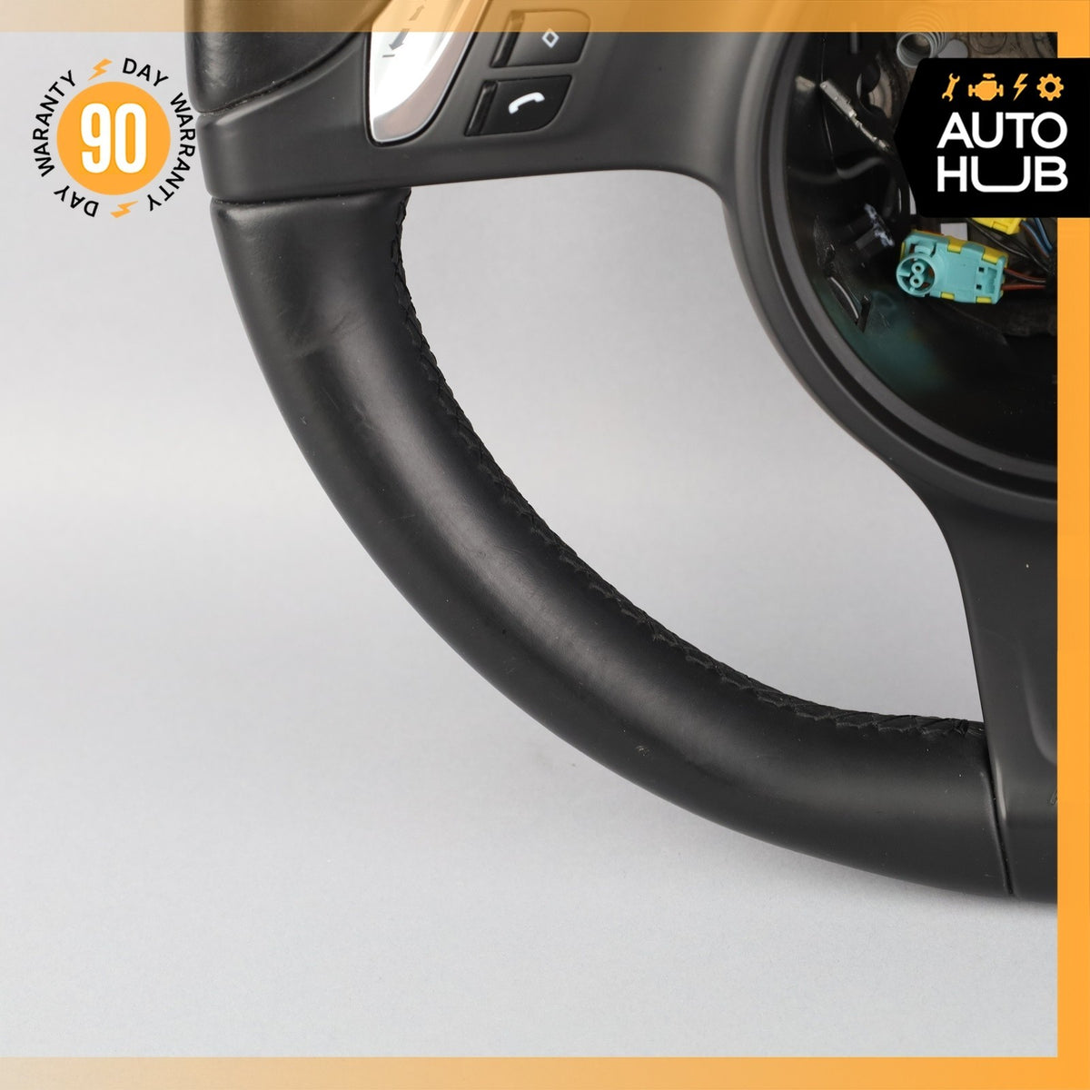 11-16 Porsche Cayenne 958 Steering Wheel w/ Paddle Shifters Black OEM 78k - photo 8