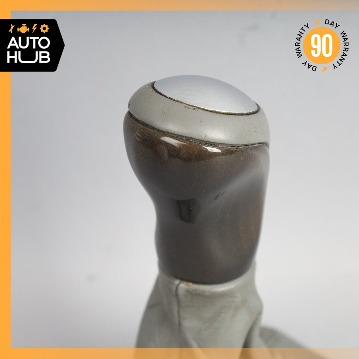 03-04 Mercedes R230 SL500 SL55 AMG Shifter Shift Knob Boot Cover Gray Wood OEM - photo 12