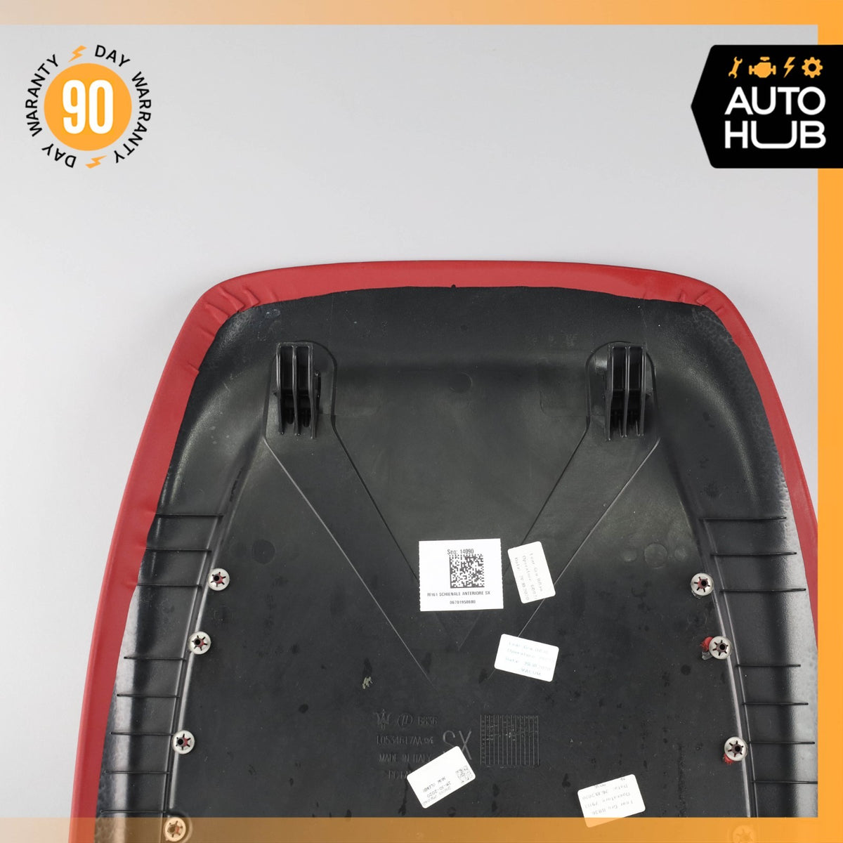 17-24 Maserati Levante M161 Sport Back Panel Seat Cover Front Left Side Red OEM - photo 11