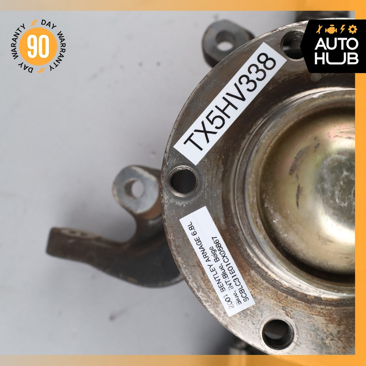 01-10 Bentley Arnage Azure Brooklands Front Right Spindle Knuckle Hub OEM 42k - photo 14