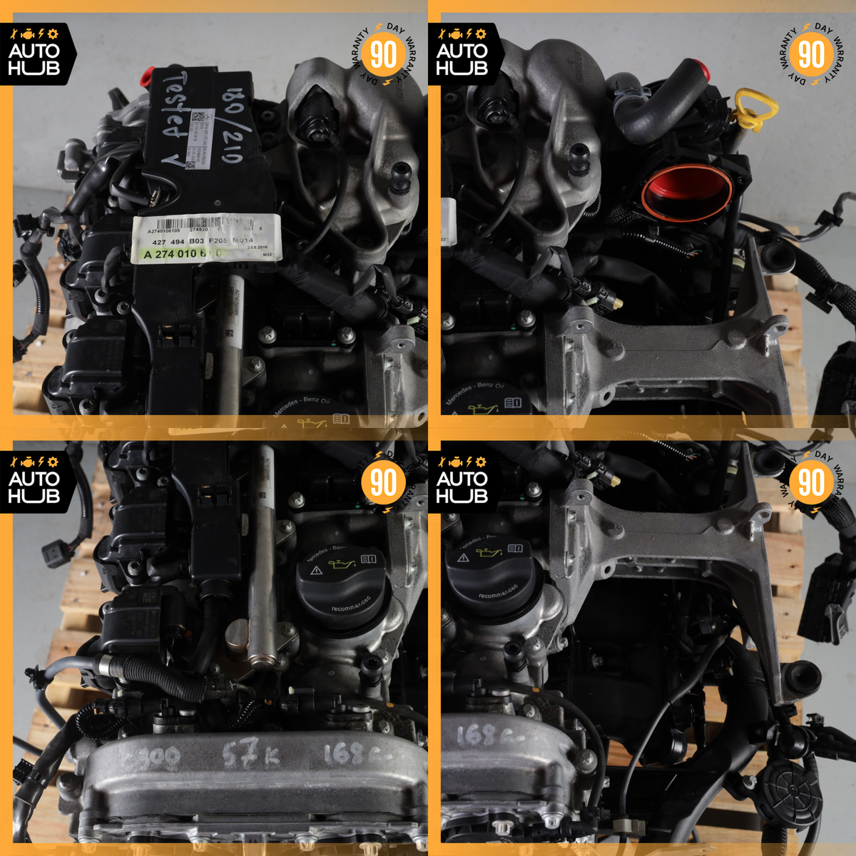 15-20 Mercedes W205 C300 E300 RWD M274 2.0L Engine Motor Assembly 274.920 OEM - photo 12